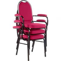 Kit Com 3 Cadeiras Para Auditório Linha Hotel Rosa - 1