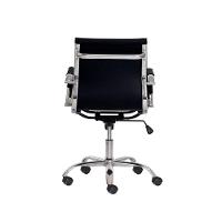 Kit 2 Cadeiras Escritório Stripes Diretor Pu Preta Base Giratória Cromada Altura Ajustável - 3