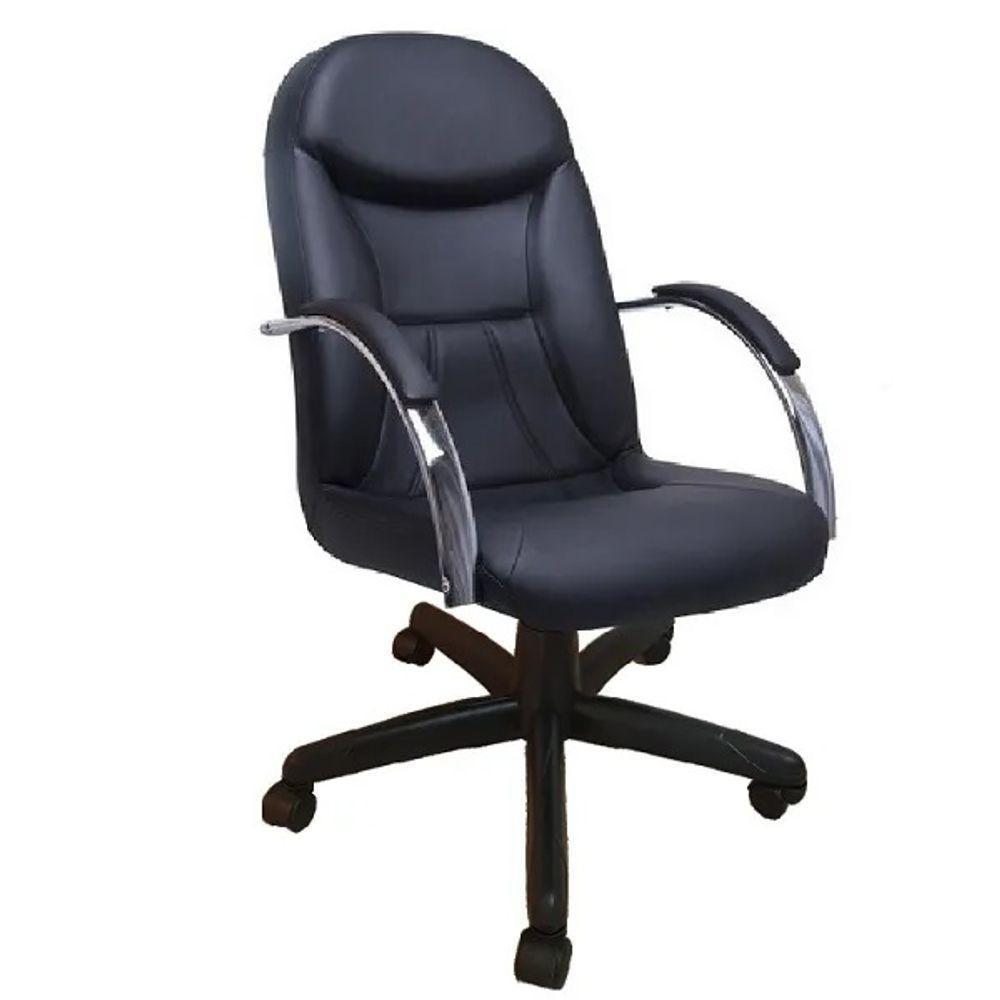 Kit 3 Cadeiras Escritório Day Pretas 1 Giratória E 2 Fixas - 3