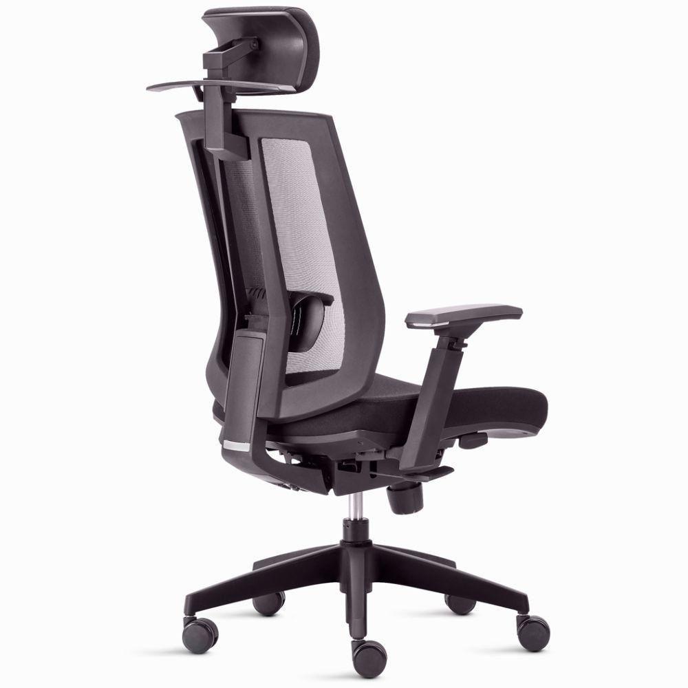 Kit 02 Cadeiras Escritório Song F02 Preto - 3