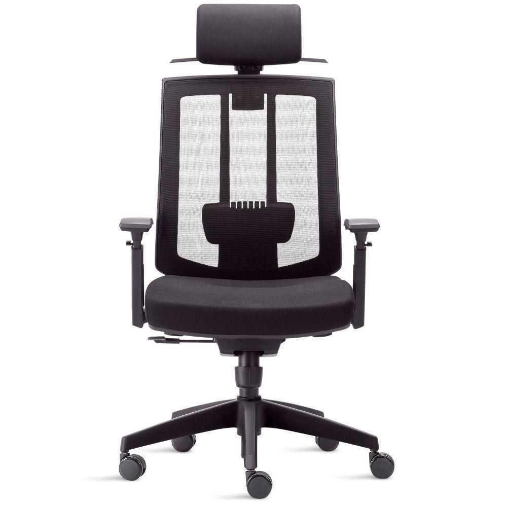 Kit 02 Cadeiras Escritório Song F02 Preto - 5