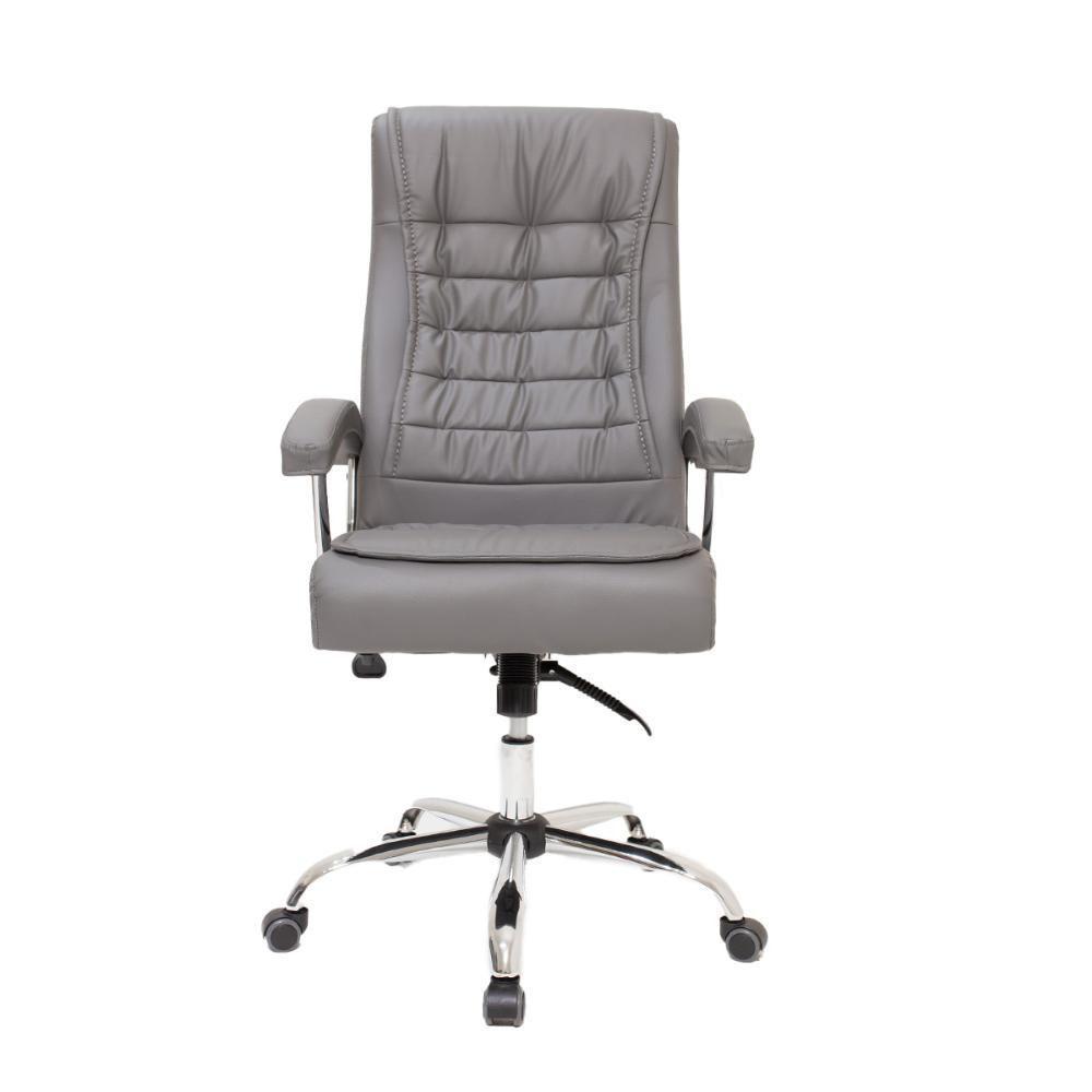 Cadeira De Escritório Presidente Big Com Molas Ensacadas Cinza Cinza - 2