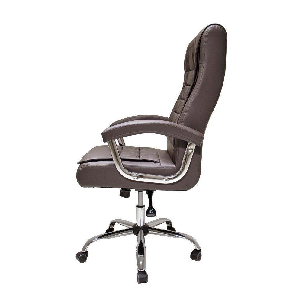 Cadeira De Escritório Presidente Big Com Molas Ensacadas Cinza Cinza - 5