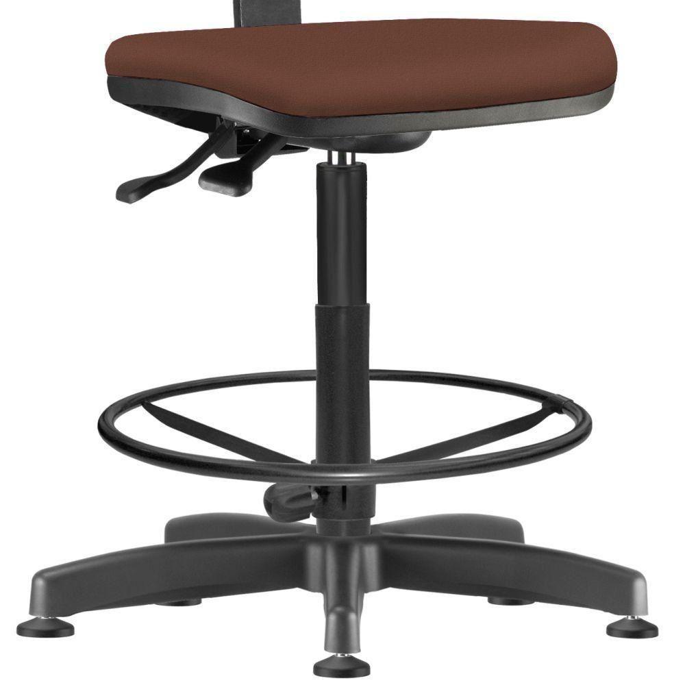 Kit 02 Cadeiras Caixa Alta Giratória Job L02 Suede Marrom - 3