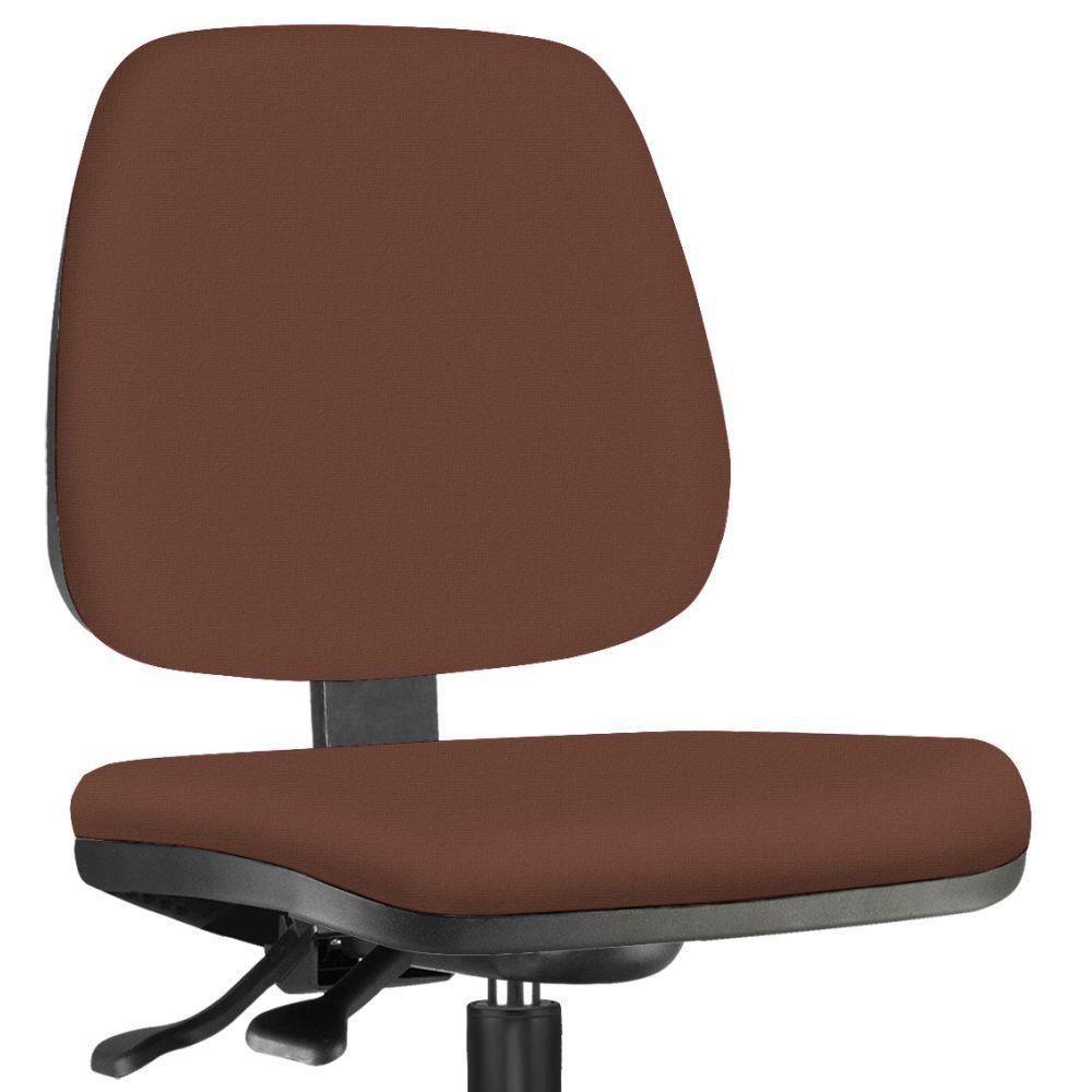 Kit 02 Cadeiras Caixa Alta Giratória Job L02 Suede Marrom - 4