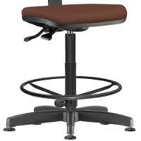 Kit 02 Cadeiras Caixa Alta Giratória Job L02 Suede Marrom - 3