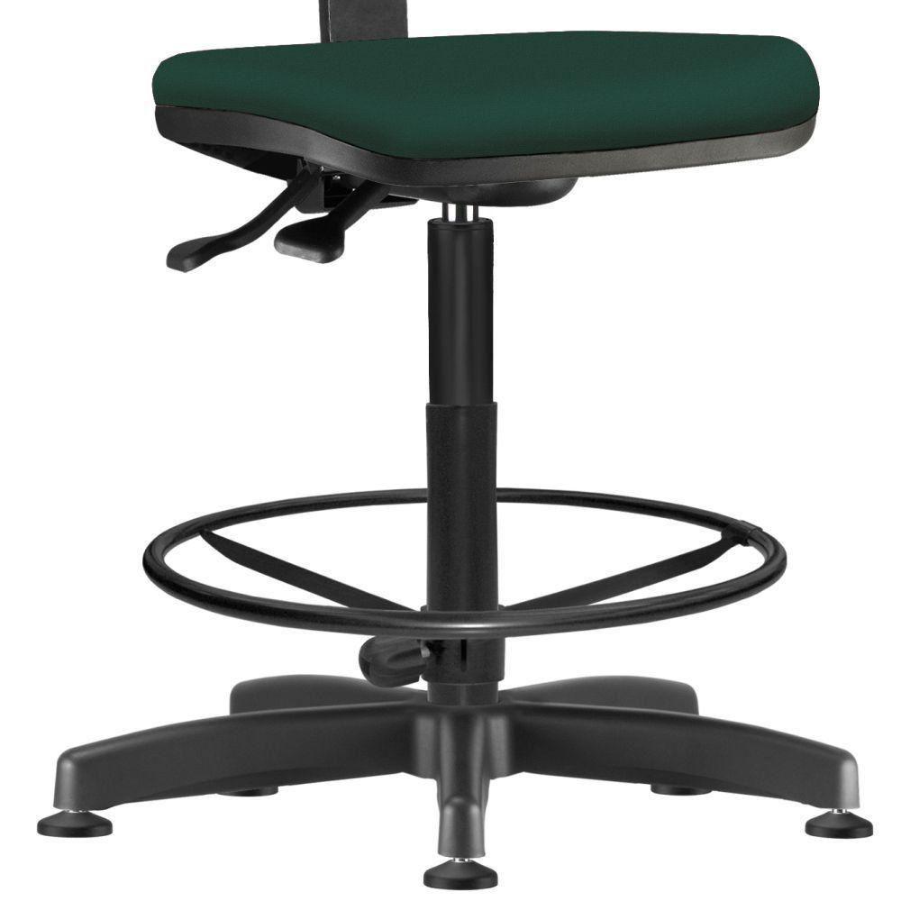 Kit 02 Cadeiras Caixa Alta Giratória Job Crepe Verde Musgo - 3