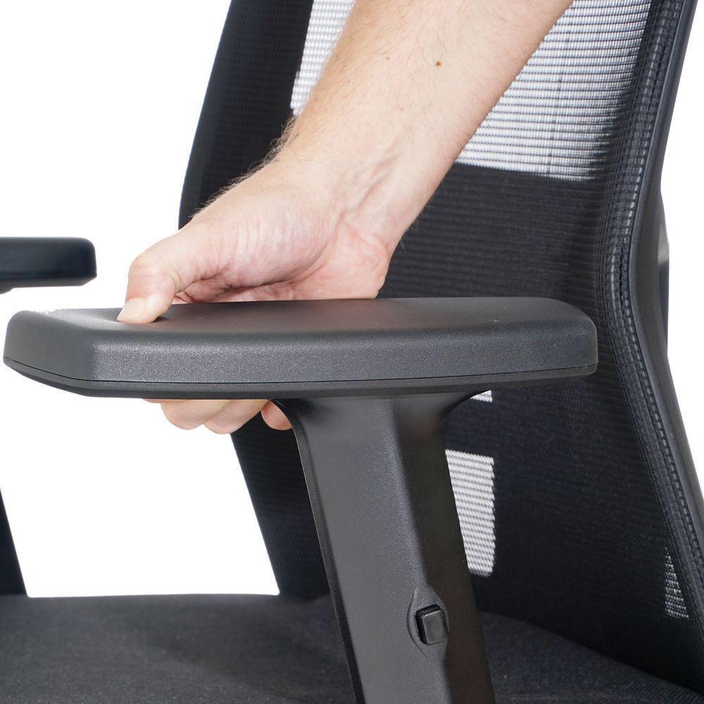 Cadeira De Escritório Diretor Executiva Flex Mesh Waw Design Base Giratória Braço E Altura Ajustável - 4