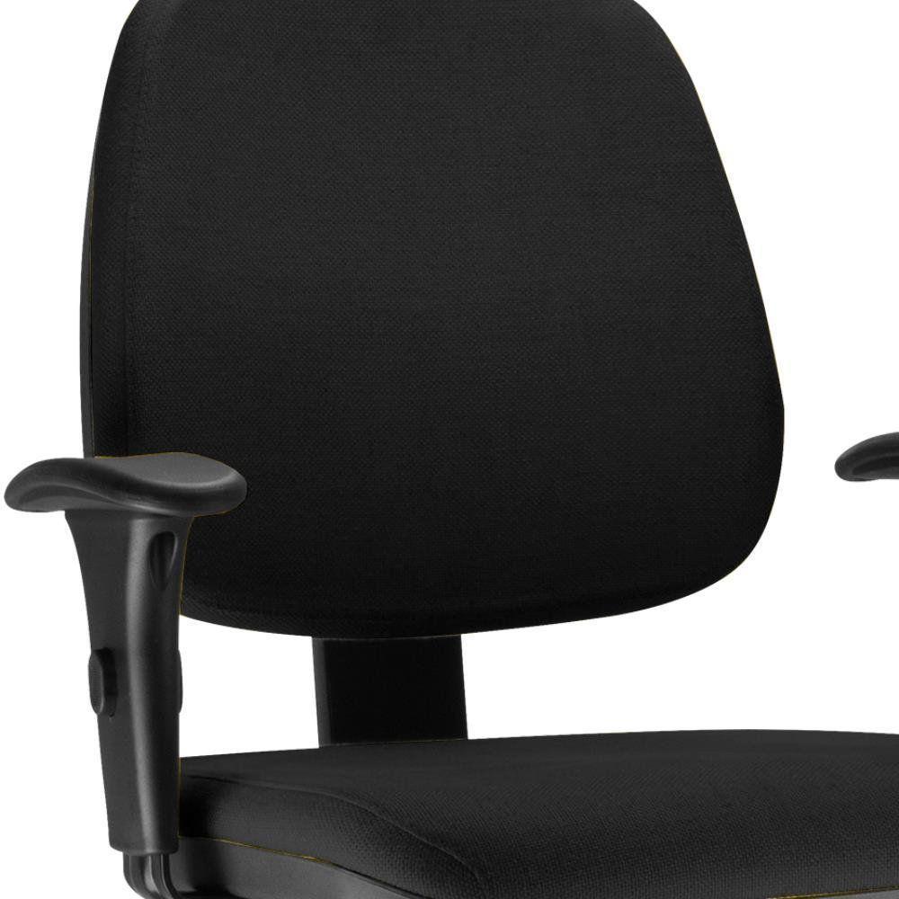 Kit 02 Cadeiras Job L02 Executiva Ergonomica Crepe Preto - 3
