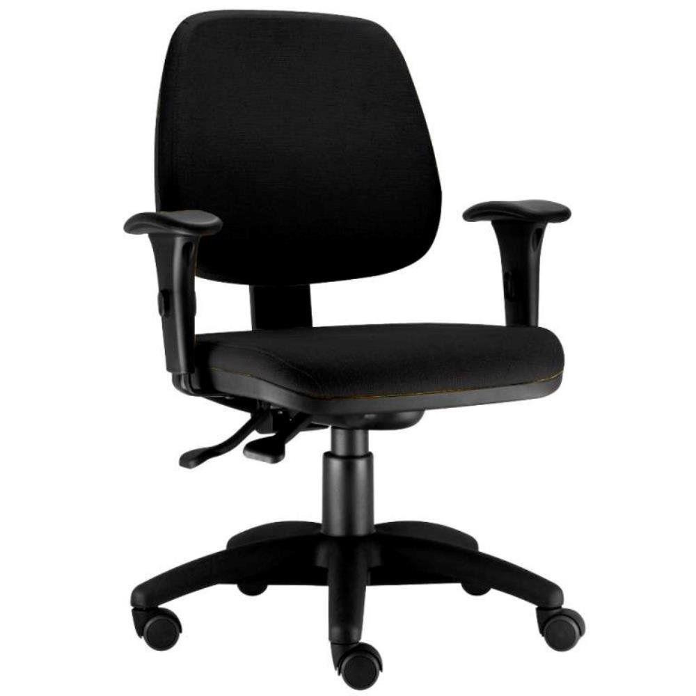 Kit 02 Cadeiras Job L02 Executiva Ergonomica Crepe Preto - 5
