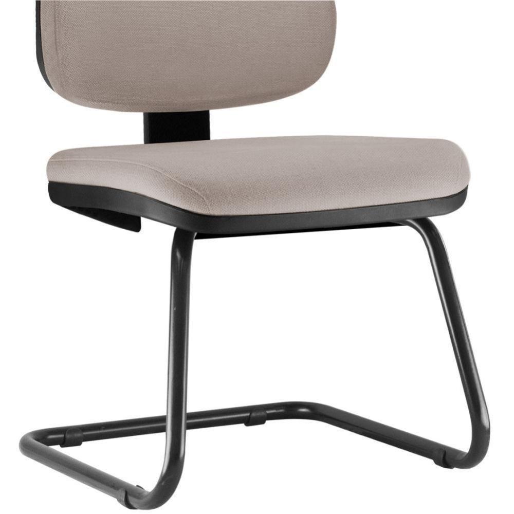 Kit 02 Cadeiras Para Escritório Job L02 Fixa Linho Bege - 3