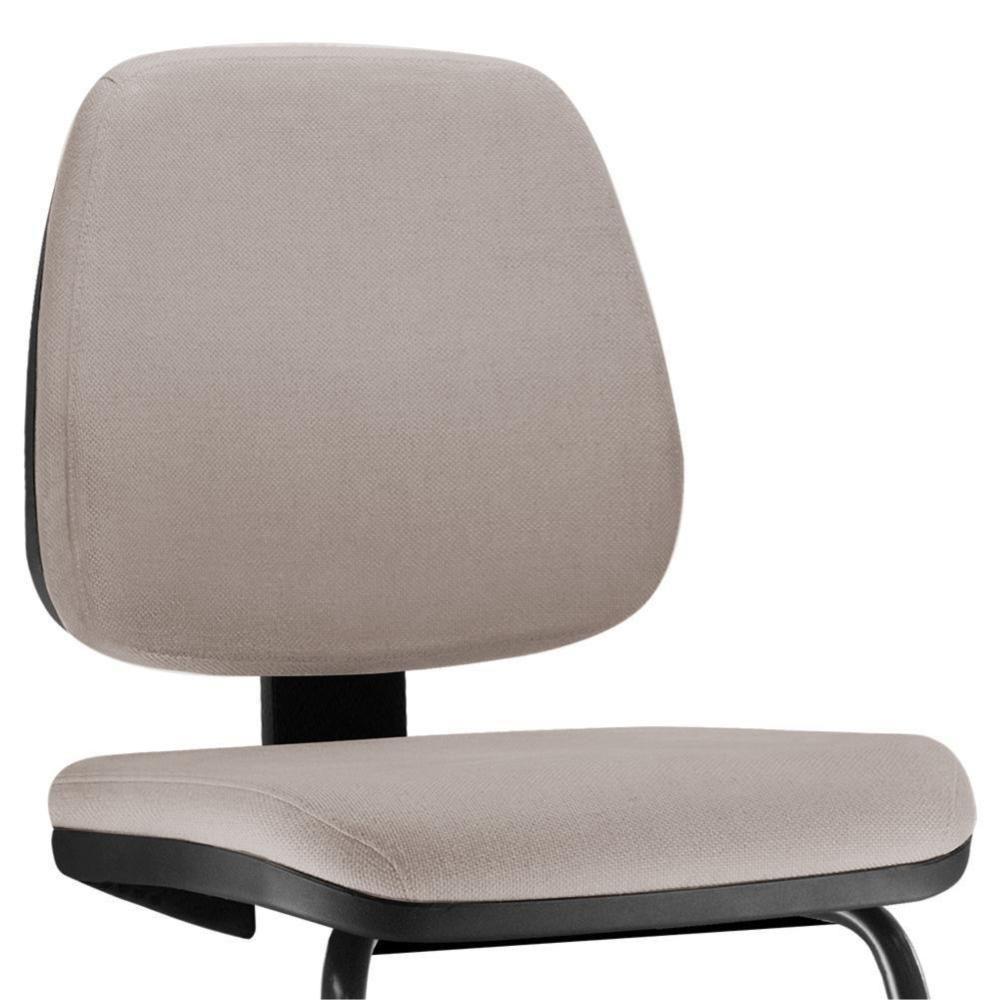 Kit 02 Cadeiras Para Escritório Job L02 Fixa Linho Bege - 4
