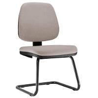 Kit 02 Cadeiras Para Escritório Job L02 Fixa Linho Bege - 5