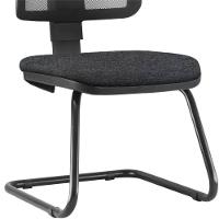 Kit 02 Cadeiras De Escritório Recepção Fixa Zip Chumbo - 2