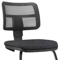 Kit 02 Cadeiras De Escritório Recepção Fixa Zip Chumbo - 3