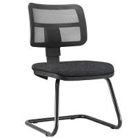 Kit 02 Cadeiras De Escritório Recepção Fixa Zip Chumbo - 5