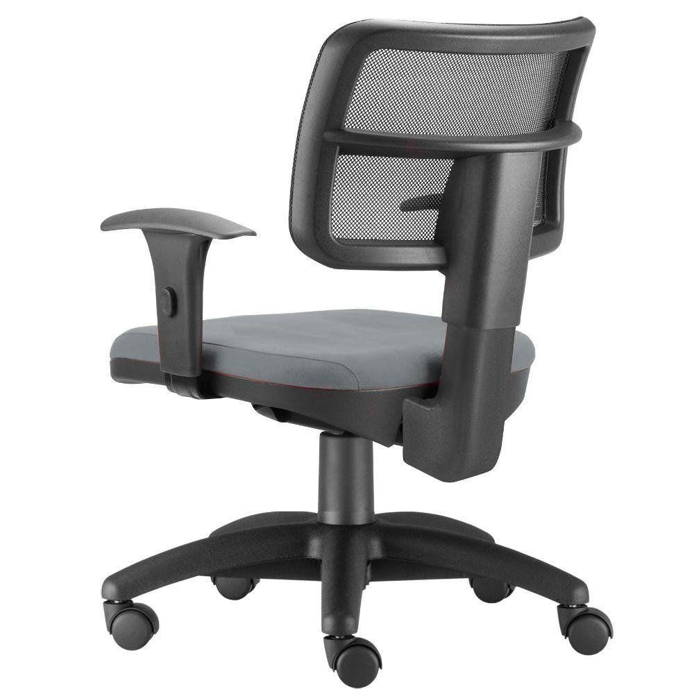 Kit 02 Cadeiras Giratórias Zip L02 Escritório Crepe Cinza - 2