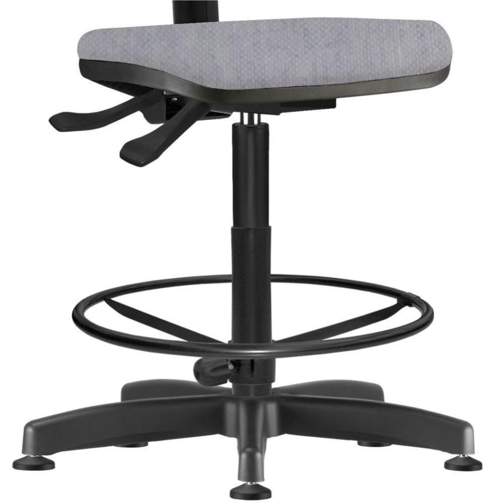 Kit 02 Cadeiras Caixa Alta Giratória Job L02 Linho Cinza - 3