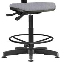 Kit 02 Cadeiras Caixa Alta Giratória Job L02 Linho Cinza - 3