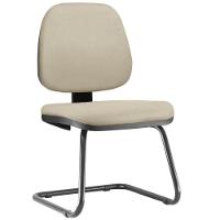 Cadeira Para Escritório Job L02 Fixa Suede Bege - 1