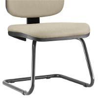 Cadeira Para Escritório Job L02 Fixa Suede Bege - 3