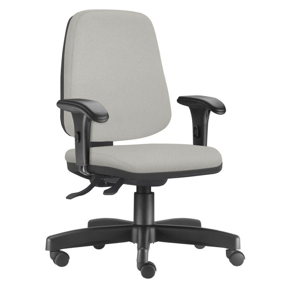 Cadeira Giratória Job L02 Diretor Executiva Linho Cinza - 1