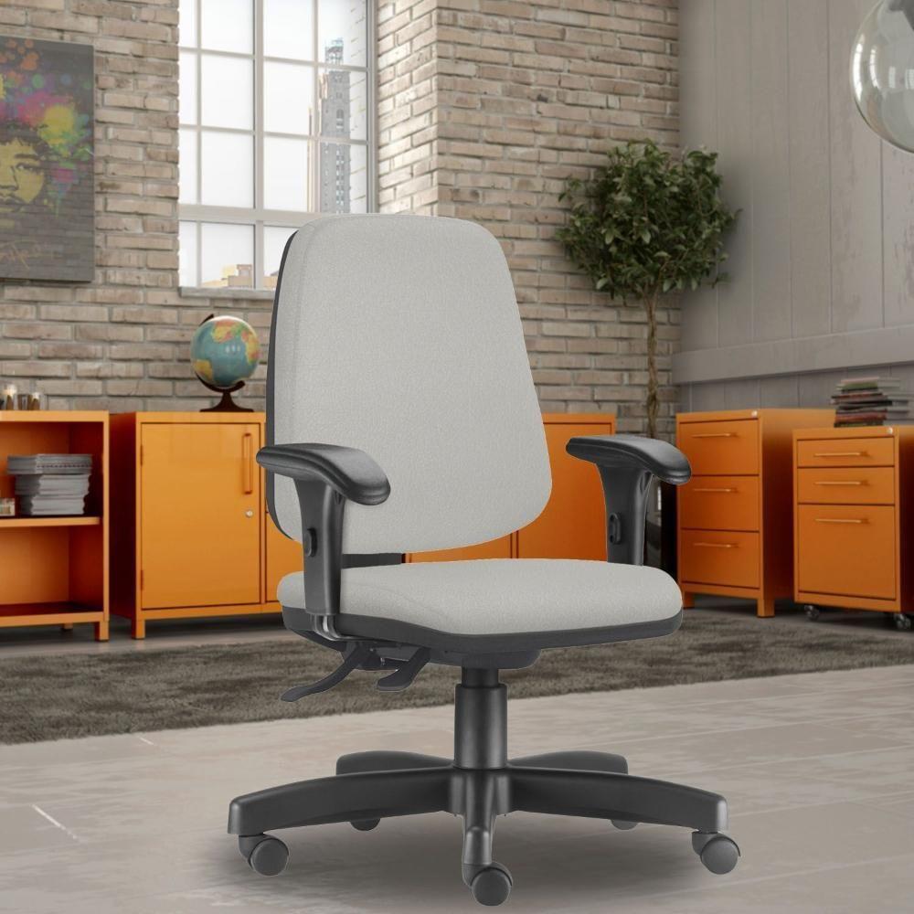 Cadeira Giratória Job L02 Diretor Executiva Linho Cinza - 5