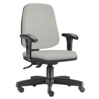 Cadeira Giratória Job L02 Diretor Executiva Linho Cinza - 1