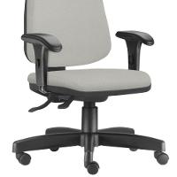 Cadeira Giratória Job L02 Diretor Executiva Linho Cinza - 3