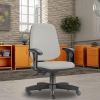 Cadeira Giratória Job L02 Diretor Executiva Linho Cinza - 5