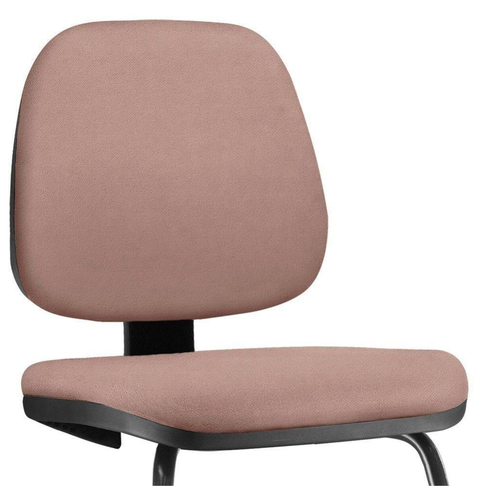 Kit 02 Cadeiras Para Escritório Job L02 Fixa Suede Rosê - 3
