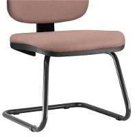 Kit 02 Cadeiras Para Escritório Job L02 Fixa Suede Rosê - 2