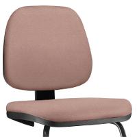 Kit 02 Cadeiras Para Escritório Job L02 Fixa Suede Rosê - 3