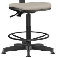 Kit 02 Cadeiras Caixa Alta Giratória Job L02 Suede Bege - 5