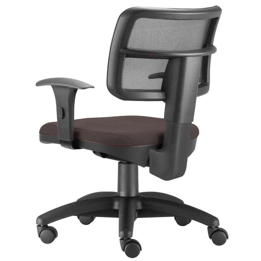 Kit 02 Cadeiras Giratórias Zip Executiva Escritório Marrom - 2