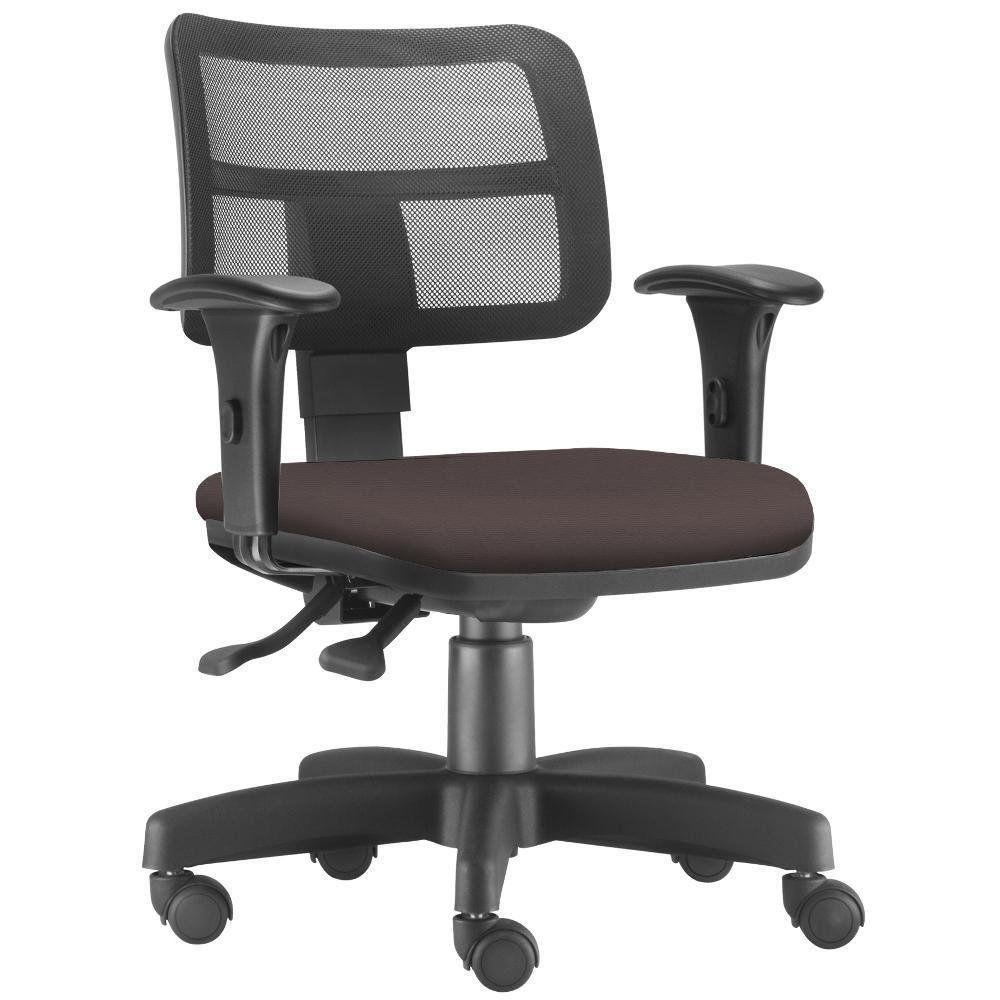 Kit 02 Cadeiras Giratórias Zip Executiva Escritório Marrom - 6