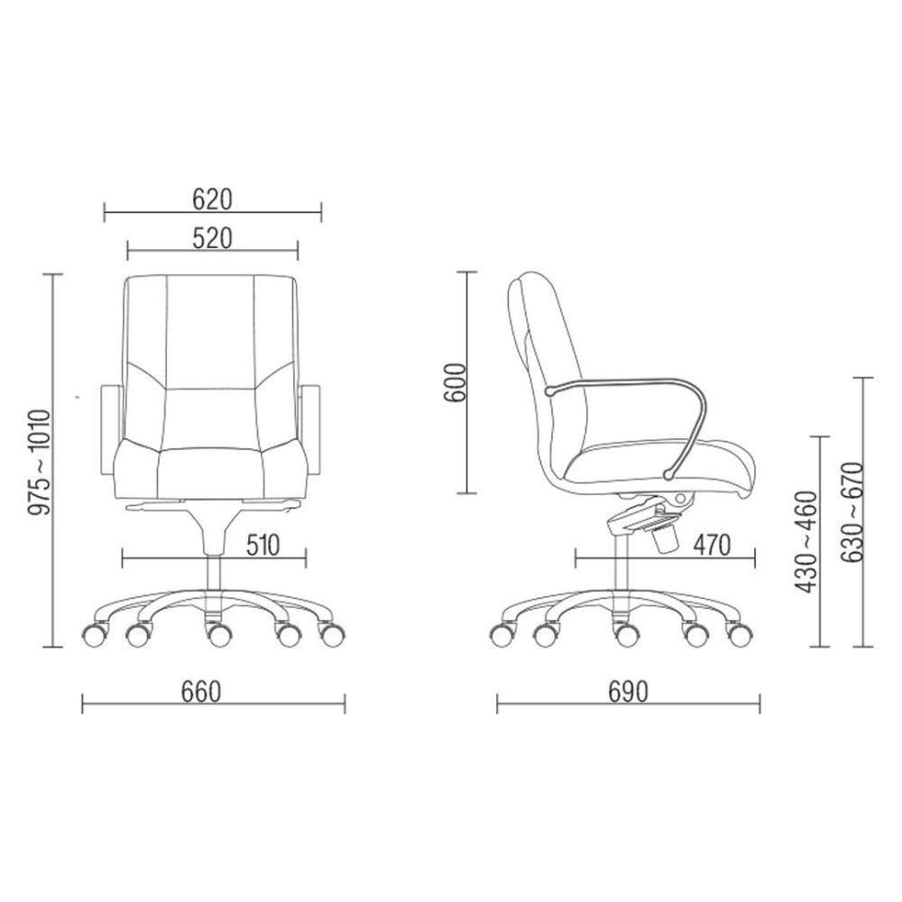 Cadeira De Escritório Diretor Executiva New Onix F02 Preto - 2