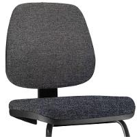 Cadeira Para Escritório Job L02 Fixa Linho Chumbo