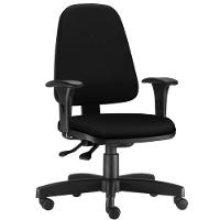 Kit 02 Cadeiras Giratória Sky Diretor Executiva Crepe Preto - 5