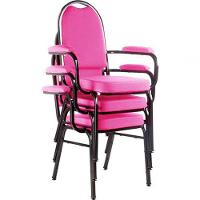 Kit Com 3 Cadeiras Para Auditório Linha Hotel Rosa - 1