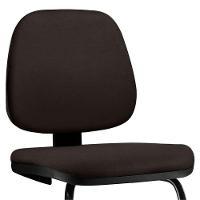 Kit 02 Cadeiras Para Escritório Job L02 Fixa Suede Marrom - 3