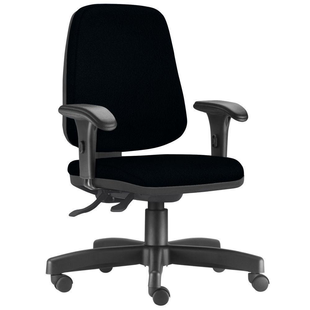 Kit 2 Cadeiras Giratórias Job Diretor Couro Sintético Preto - 5