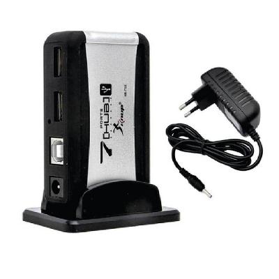 Hub Usb 2.0 com 7 Portas em Torre com Fonte de Alimentação Bivolt