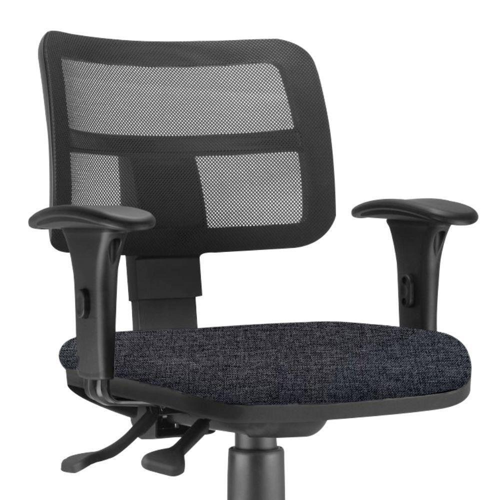 Kit 02 Cadeiras Giratória Zip Executiva Escritório Chumbo - 3