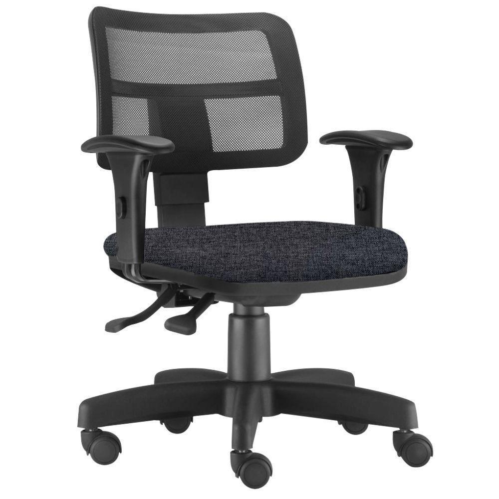 Kit 02 Cadeiras Giratória Zip Executiva Escritório Chumbo - 5