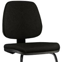 Cadeira Para Escritório Job L02 Fixa Couro Sintético Preto