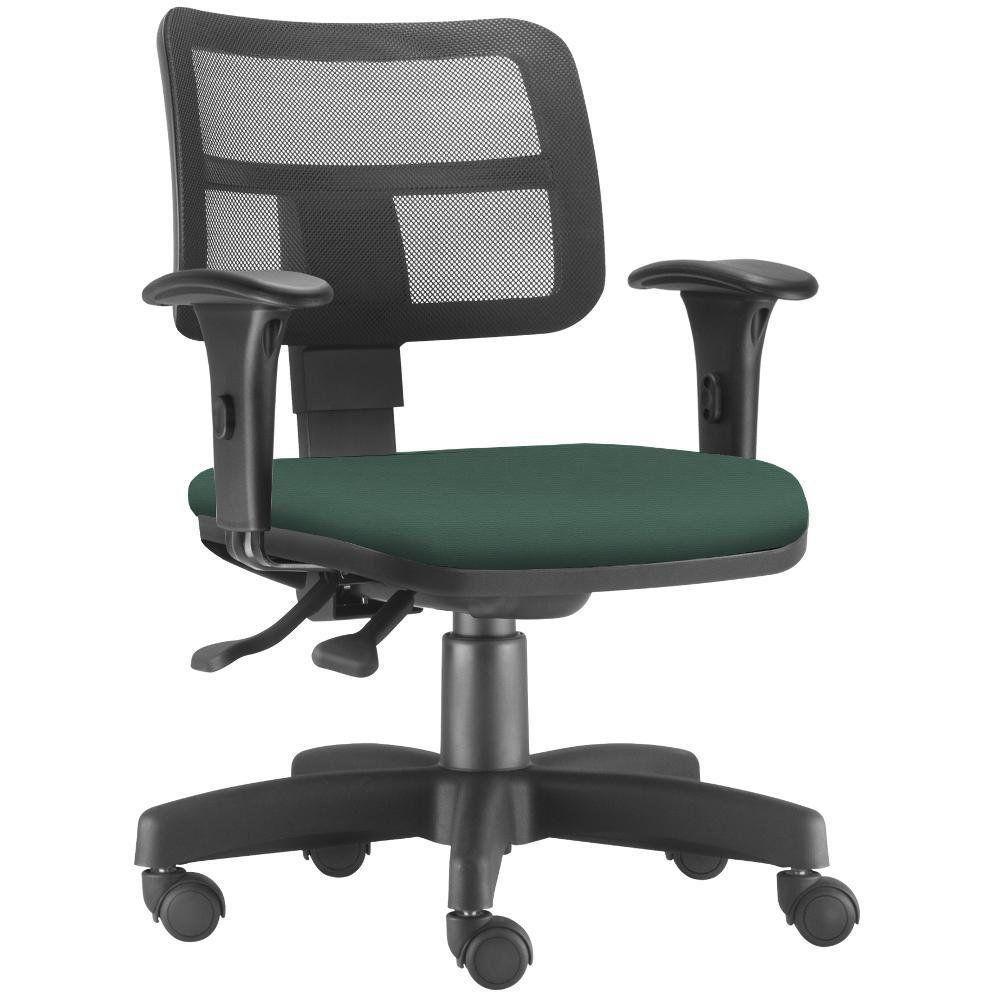 Cadeira Giratória Zip L02 Escritório Crepe Verde Musgo - 1