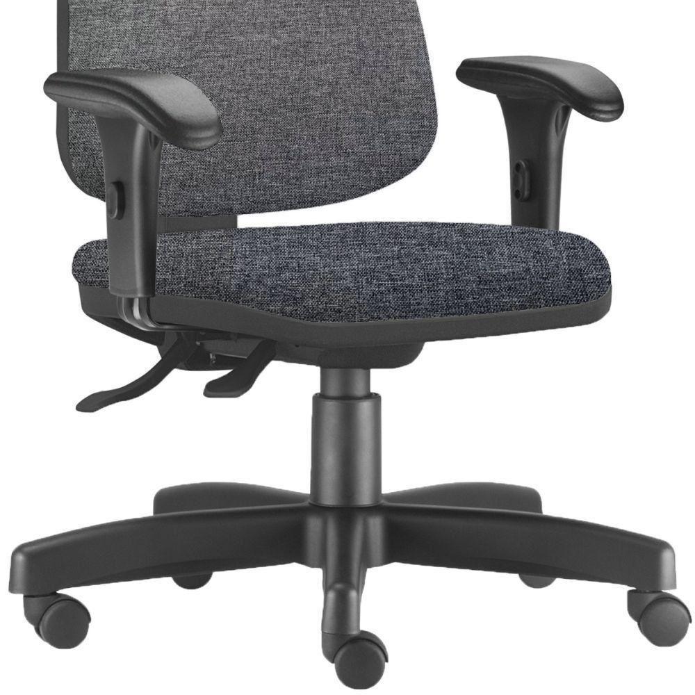 Cadeira Giratória Job L02 Diretor Executiva Linho Chumbo - 3