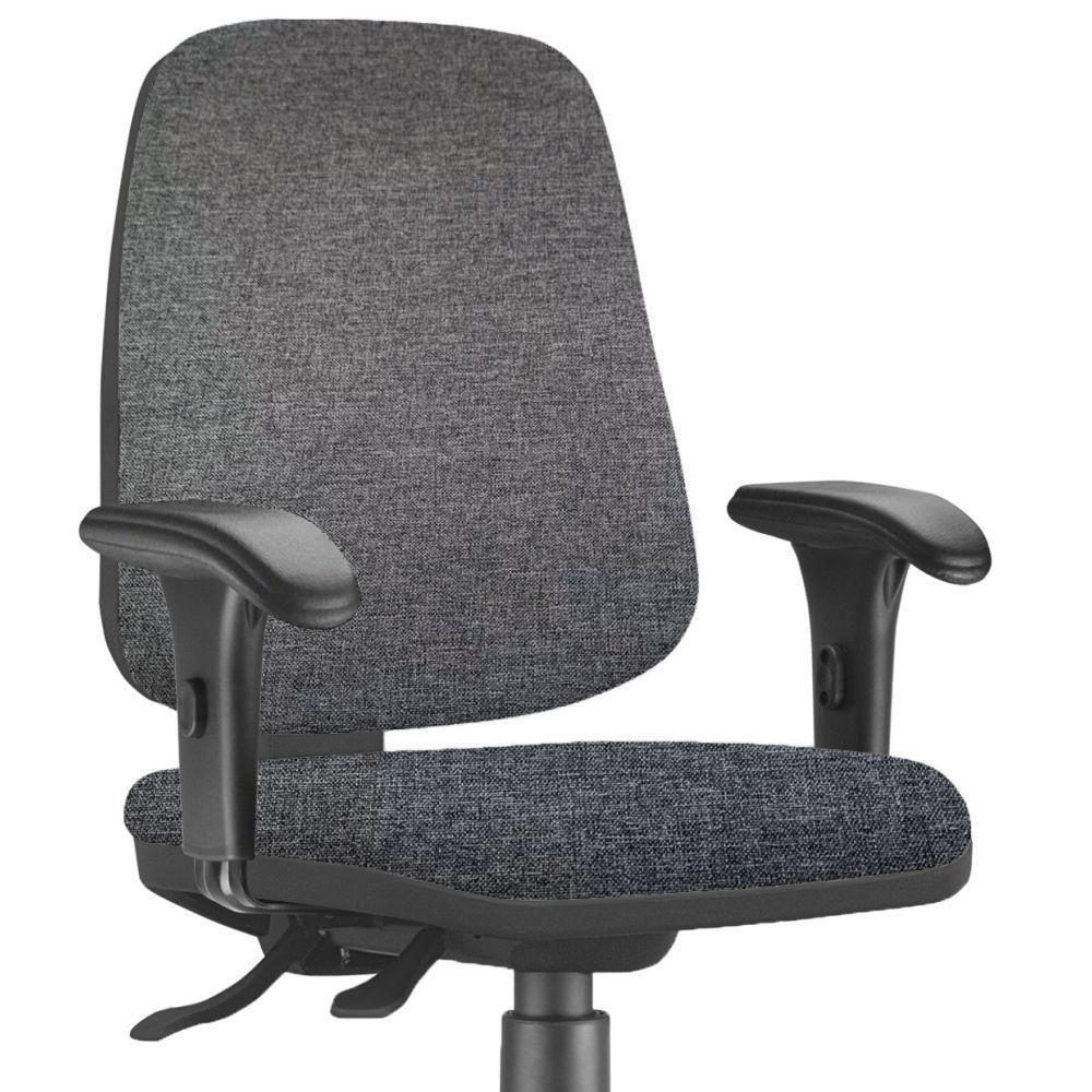 Cadeira Giratória Job L02 Diretor Executiva Linho Chumbo - 4