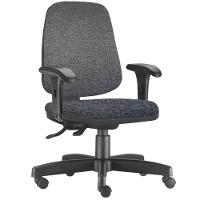 Cadeira Giratória Job L02 Diretor Executiva Linho Chumbo - 1